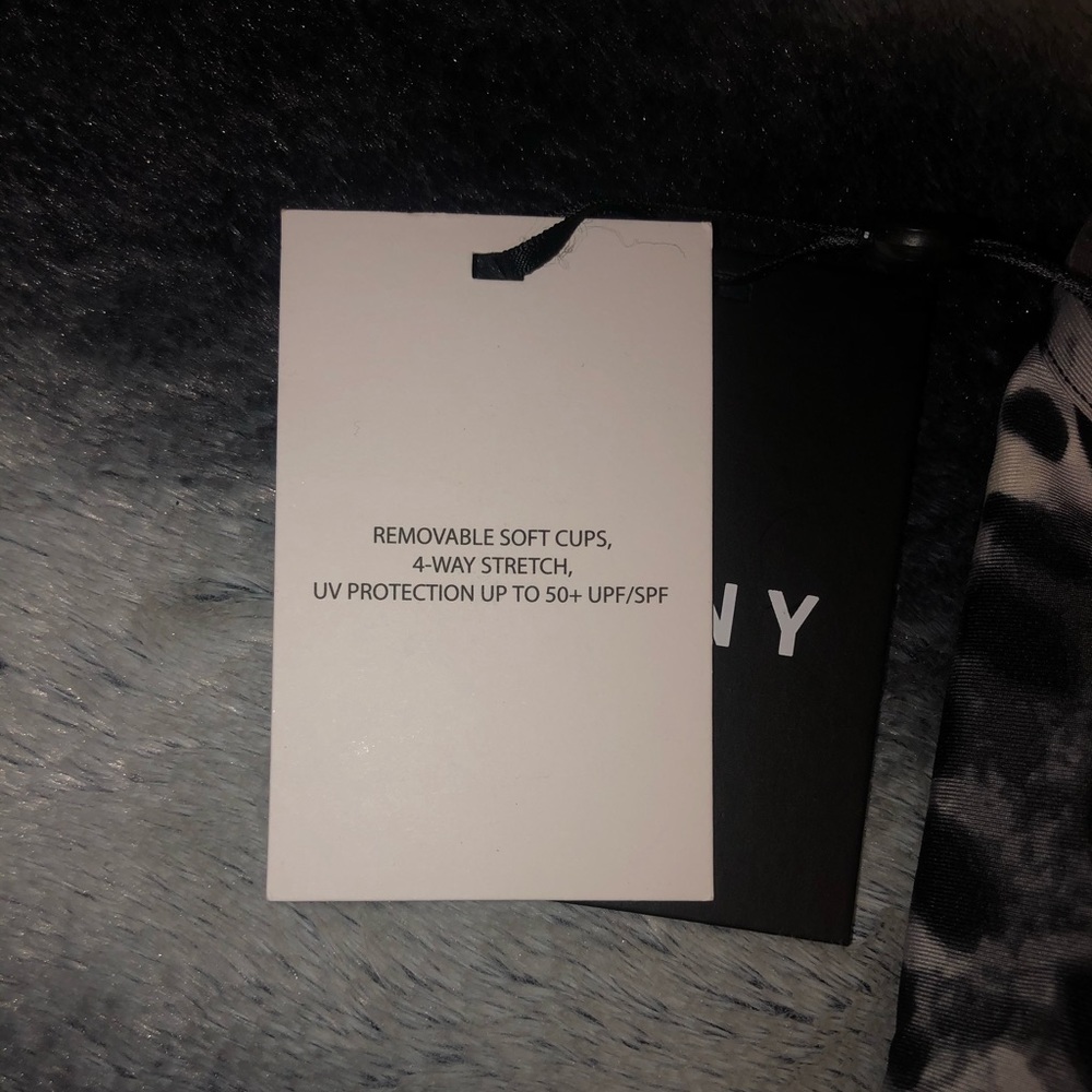 DKNY Animal Print Mesh Detail One Piece Swimsuit - Picture 12 of 15
